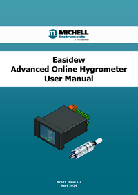 Thumbnail of document Manual - EA2-AOL-HYG Advanced Online Easidew Dew-Point Hygrometer